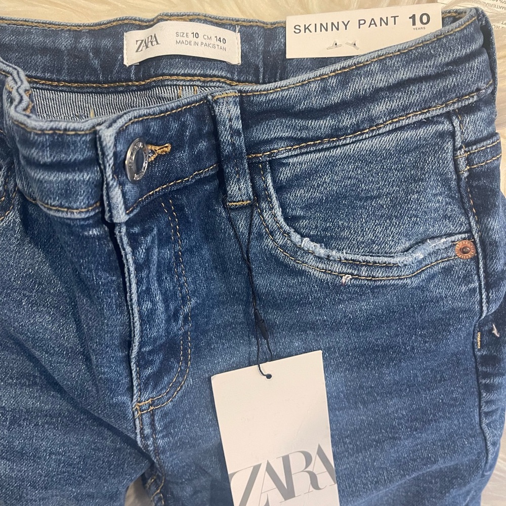 ZARA KIDS girls skinny pants jeans SIZE 10